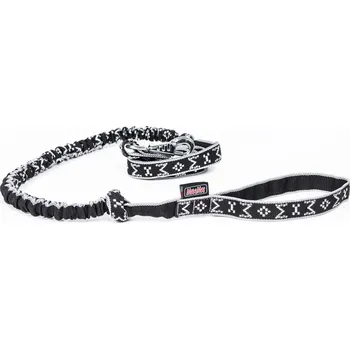 Vodítko pro psa Manmat s Amortizerem 170 až 210 cm Barva: Stříbrná