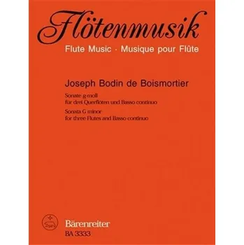 Hudebniny Sonáta pro tři flétny (hoboje, housle) a basso continuo g moll