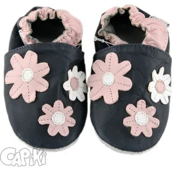 Capáčky Kožené capáčky sedmikrásky na tmavé Capiki Varianta: 18 - 24 měsíců