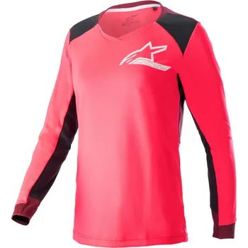 cyklistický dres Dámský dres - ALPINESTARS Stella Drop LS 2022 - Diva Pink XS