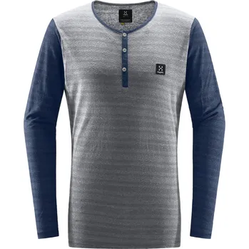 Pánské tričko Triko HAGLOFS Dal LS Barva: Concrete-Tarn Blue, Velikost: XL