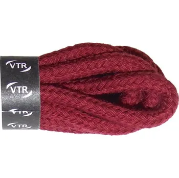 Tkaničky do bot VTR Bavlněné kulaté tkaničky silné - vínová Velikost: 80 cm