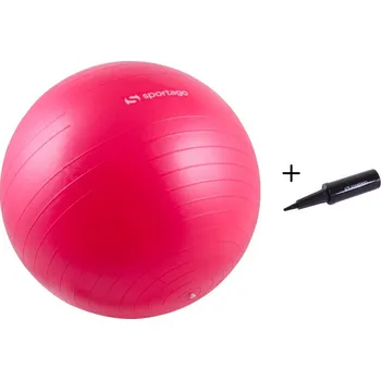 Gymnastický míč Gymnastický míč Sportago Anti-Burst 55 cm, včetně pumpičky - červená