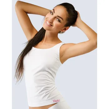 GINA bambus bezešvé tílko dámské, bílá Barva: bílá, Velikost: L/XL