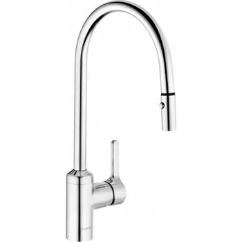 Vodovodní baterie KLUDI BINGO STAR Dřezová baterie s vytahovací sprškou, chrom 428520578