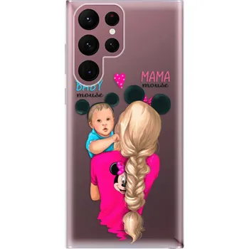 Pouzdro na mobilní telefon Odolné silikonové pouzdro iSaprio - Mama Mouse Blonde and Boy - Samsung Galaxy S22 Ultra 5G
