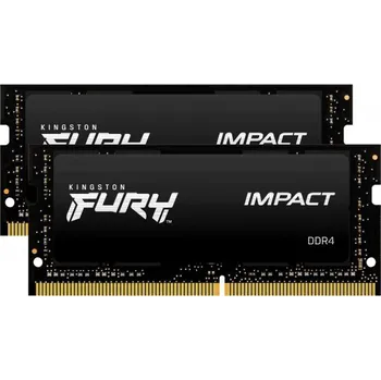 Operační paměť Kingston FURY Impact/SO-DIMM DDR4/32GB/3200MHz/CL20/2x16GB/Black