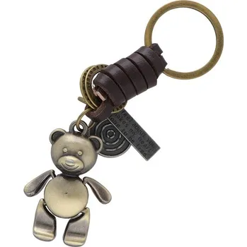 Doria Přívěsek na klíče z oceli a kůže BEAR
