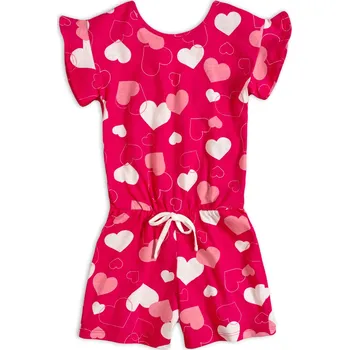 Dívčí pyžamo Dívčí overal BEE LOOP SRDÍČKA růžový Velikost: 140