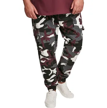 kalhoty pánské URBAN CLASSICS - Camo Cargo Jogging - wine camo - TB3137 - 32