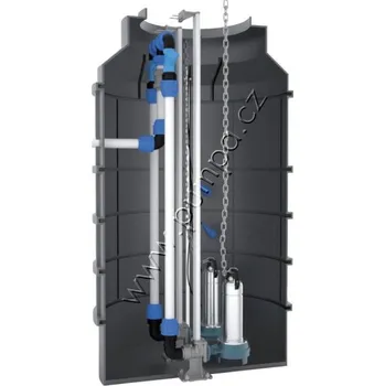 Kanalizační potrubí PUMPA black line Box 2 SE GQG 6-25 XTREME2 čerpací jímka včetně šachty a spínací skříňky, spouštěcí zařízení, plováky 4ks, 400V ZB00044600