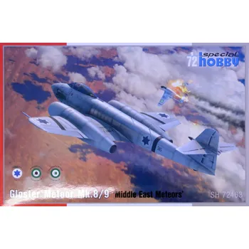 Plastikový model Special hobby 1/72 Gloster Meteor Mk.8/9 'Middle East' (4x camo)