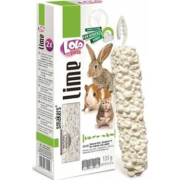 Krmivo pro hlodavce LOLO SMAKERS přírodní vápenná tyčinka pro hlodavce a králíky 135g