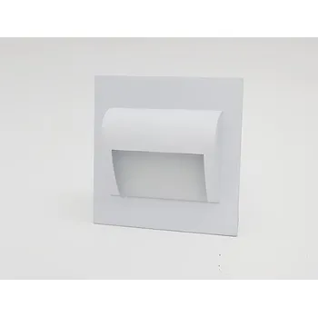 Bodové svítidlo ORNO OS 1529L6 - vestavné schodišťové LED svítidlo do interiérů, 73x73mm, 1,2W barva černá, bílá, zlatá a stříbrná Barva: Bílá