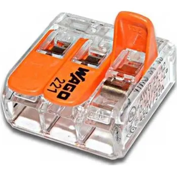 WAGO 4 Compact - průhledná spojka pro 2, 3 a 5 vodičů do 2,5mm - 4mm2 Provedení: 3