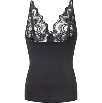 esmara® Dámská bezešvá tvarující košilka (S(36/38), úzká ramínka/černá)