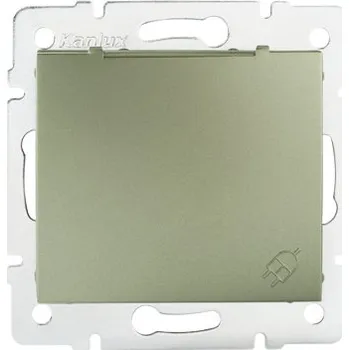 Elektrická zásuvka KANLUX DOMO Zásuvka IP 44 - šampaňská