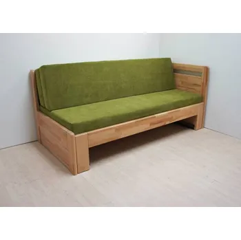 Postel BMB Postel Tandem PLUS s pravým čelem - masivní buk Moření: káva, Provedení: oblé, Rozměr: 90/170 x 200 cm