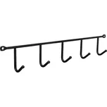 Walteco Věšáková lišta, 5 háčků, černá