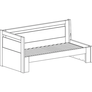 Postel BMB Postel Tandem PLUS s levým čelem - imitace dřeva Dekor: Borovice Kodiak, Provedení: rovné, Rozměr: 90/170 x 200 cm