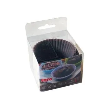 Forma na pečení Toro Forma košíčky na mufiny silikon 6ks hnědá Ø7cm 263324