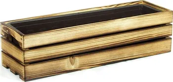 Truhlík Stolárna na statku Dřevěný truhlík bedýnka 60 cm hnědý