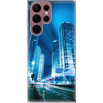 Pouzdro na mobilní telefon Odolné silikonové pouzdro iSaprio - Night City Blue - Samsung Galaxy S22 Ultra 5G