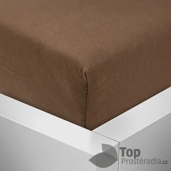Prostěradlo Jersey prostěradlo 220x200 Premium - Tmavě Hnědá