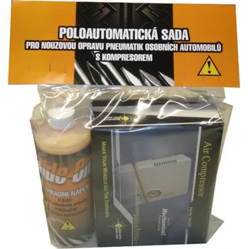 Sada na opravu pneumatiky Ride-On Poloautomatická opravná sada s kompresorem pro osobní pneu