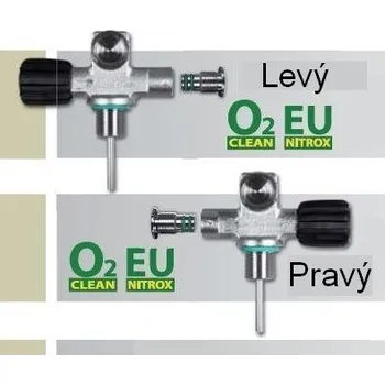 Ventil mono rozšiřitelný EU NITROX M26/2 ,Pravý a Levý, SCUBATECH pravý