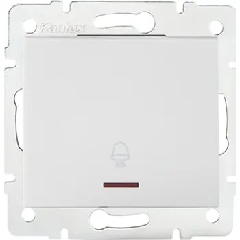vypínač KANLUX LOGI Zvonkové tlačítko s LED - bílá