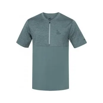 Pánské tričko Hannah SANVI dark forest mel/dark forest L; Zelená triko + DÁREK DLE VÝBĚRU!