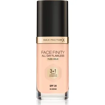 Max Factor Facefinity All Day Flawless 3in1 dlouhotrvající make-up SPF20 30 ml, 55 Beige