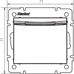 KANLUX LOGI Hotelový vypínač se zpožděným vypínáním - čer