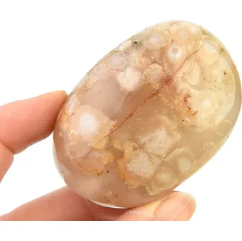 Přírodní kámen Hladký růžový achát (116g)