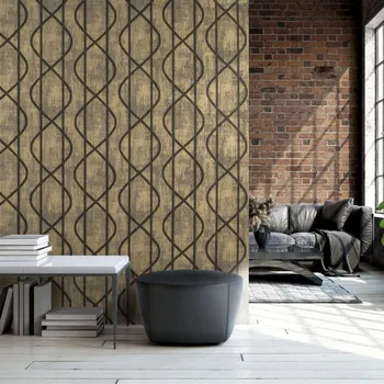 Tapeta Exkluzivní grafická měděná, hnědá, černá reliéfní tapeta s třpytkami Saturn 51213HTM / vliesové tapety na zeď 51213-HTM Universe (0,53 x 10,05 m) Hohenberger