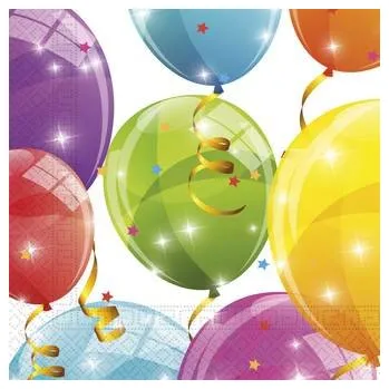 Papírový ubrousek Papírový ubrousek Jiskřivé balónky 20 ks