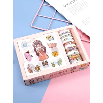 Lepicí páska Set 7 ks washi pásek se samolepkami - Pohádkové postavy