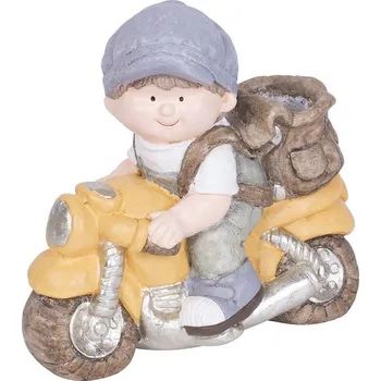 Dekorace , Chlapeček na motorce, keramika, 38x20x36 cm