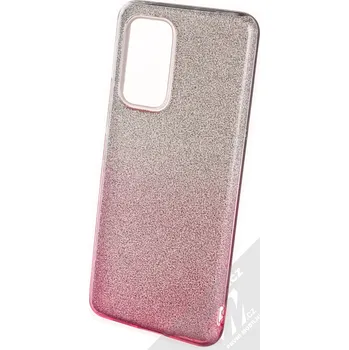 Pouzdro na mobilní telefon 1Mcz Shining Duo TPU třpytivý ochranný kryt pro Samsung Galaxy A53 5G stříbrná růžová (silver pink)