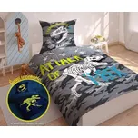 Svítící povlečení Dinosaurus T-rex 140x200, 70x80 cm