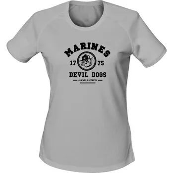 Dámské tričko Dámské funkční tričko Marines Devil Dogs - světle šedá