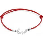 NUBIS® Stříbrný textilní náramek "love" - SX123-R
