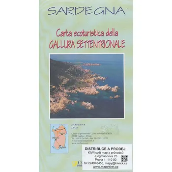 Escursionista distributor mapa Sardegna Gallura settentrionale 1:50 t.