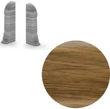 soklová lišta NOVÁK Koncovka L+P k soklové liště PVC ořech 56x23, 1 pár NGTK10