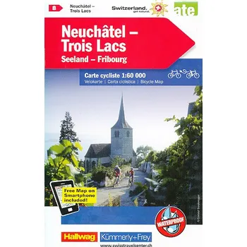 Kümmerly Frey/Hallwag vydavatelství cyklomapa Neuchatel, Trois Lacs, Freiburg/Fribourg 1:60 t. (č.8