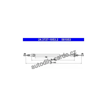 Auto-moto Lanko ruční brzdy ATE 24.3727-1053 (AT 581053)