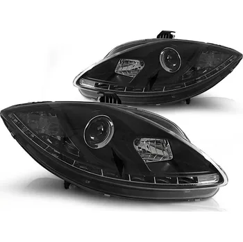 Přední světlomet Tuning Tec Přední světla s denním svícením SEAT LEON ALTEA 09-13 TRU DRL ČERNÉ