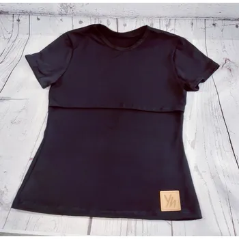 Dámské tričko Yháček Kojicí tričko NEW Basic Yháček, černé Velikost:: XS