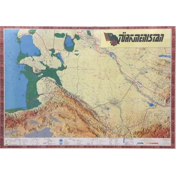 KIWI - přímé nákupy nástěnná mapa Turkmenistán 1:1,45 mil., 70,5x101 cm